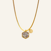 Necklace | Teeny Weeny Hexagon Blue