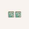 Earring | Teeny Weeny Square Blue 