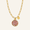 Depth of Pink Circle Necklace | golden garden