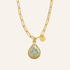 Necklace | Golden Garden Azure Circle 