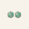 Earring | Teeny Weeny Square Blue 