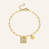 Bracelet | Golden Garden Square Blue 
