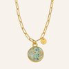 Necklace | Golden Garden Azure Circle 