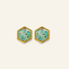 Earring | Teeny Weeny Square Blue 