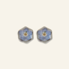 Earring | Teeny Weeny Square Blue 