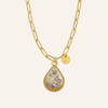 Necklace | Golden Garden Azure Circle 