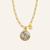 Necklace | Golden Garden Azure Circle 