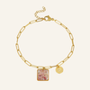 Bracelet | Golden Garden Square Blue 