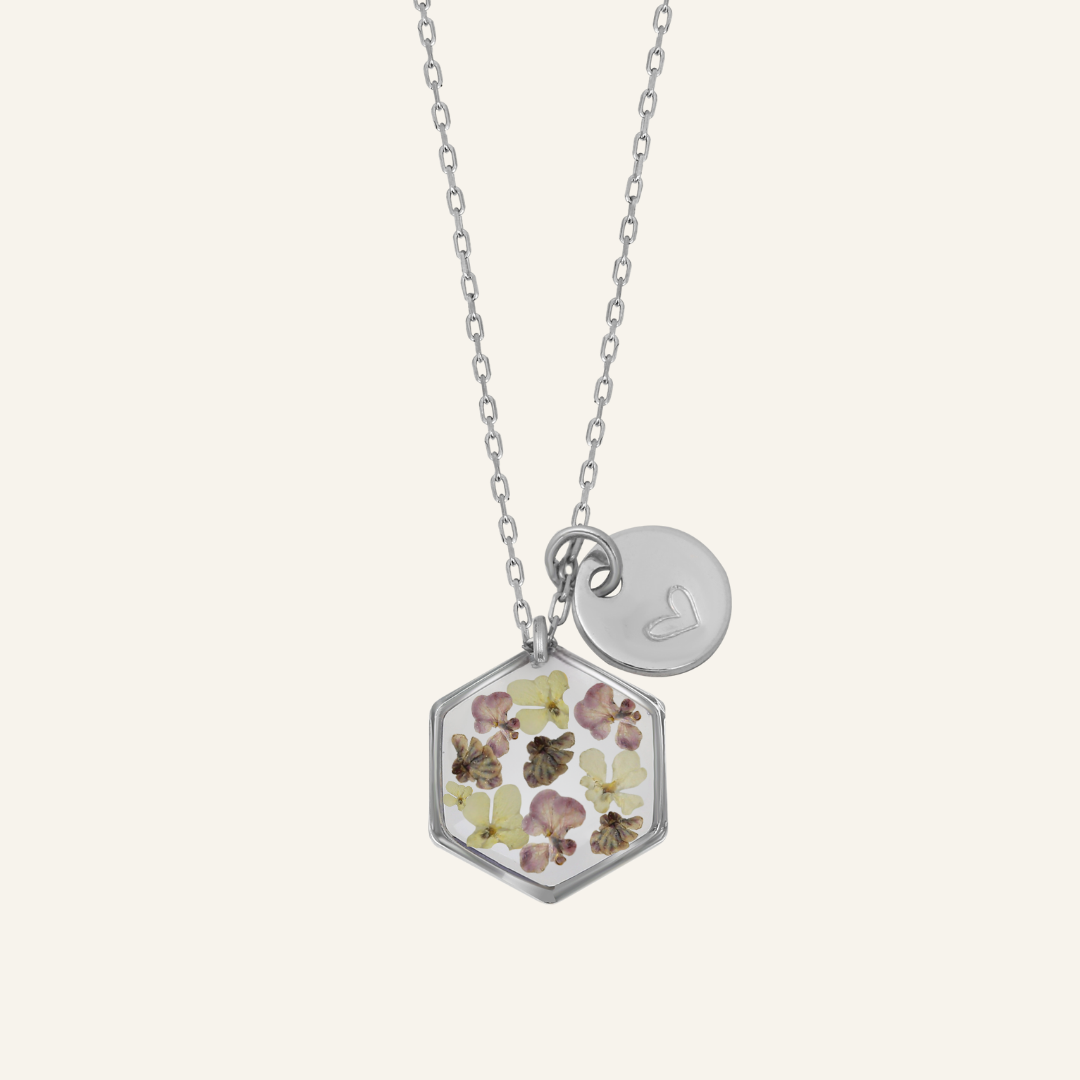 Birth Flower Silver Necklace