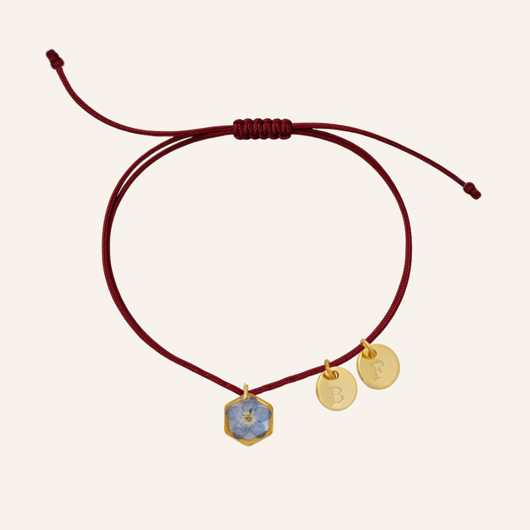 Teeny Weeny Hexagon Forget Me Not Halhal