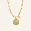 Necklace | Golden Garden Azure Circle 
