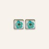 Earring | Teeny Weeny Square Blue 