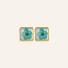 Earring | Teeny Weeny Square Blue 