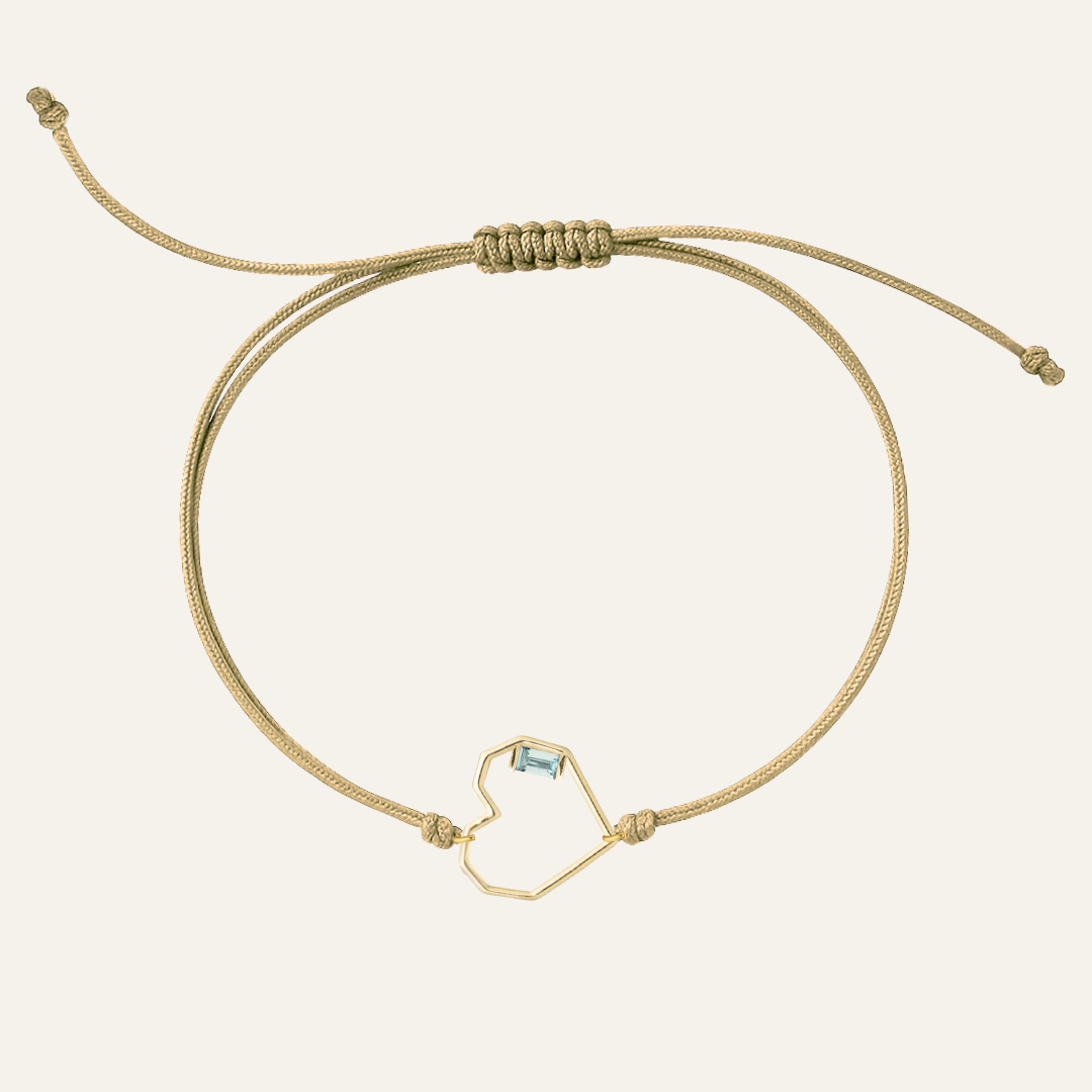 Golden Initial • Doğum Taşı Bileklik
