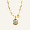 Necklace | Golden Garden Azure Circle 