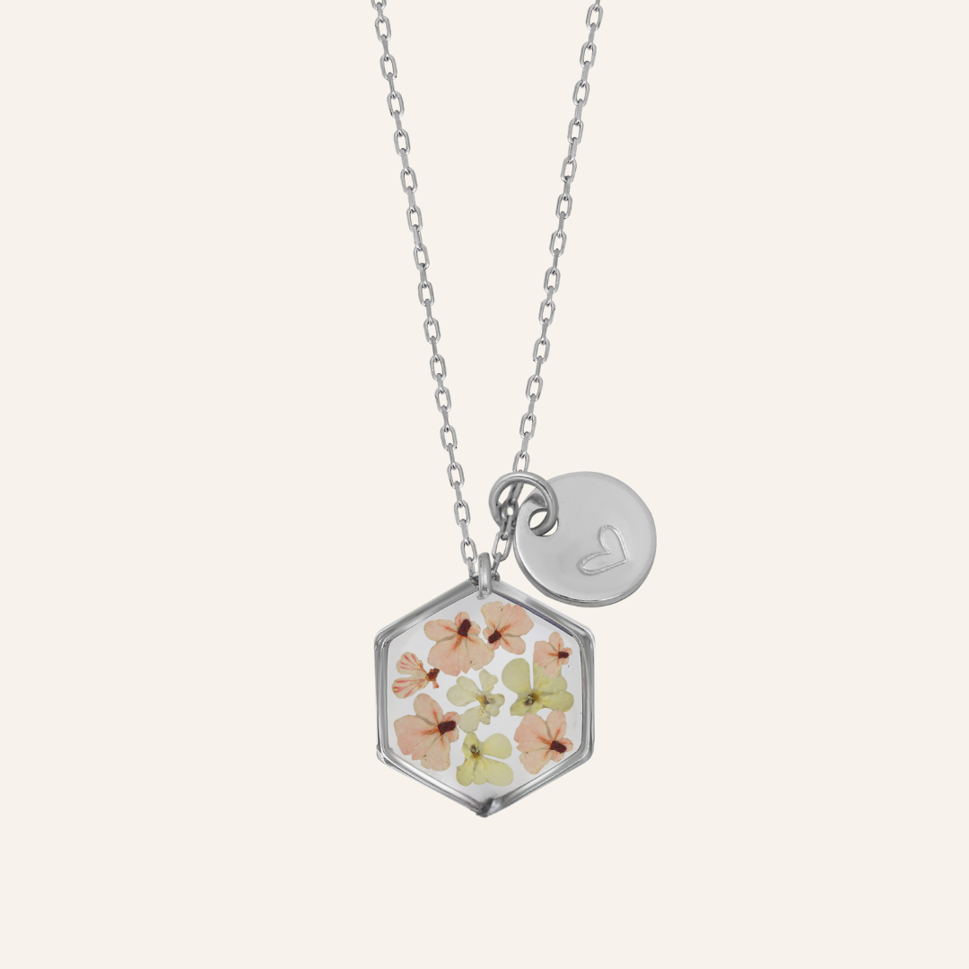 Birth Flower Silver Necklace