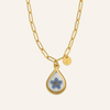 Necklace | Golden Garden Azure Circle 