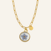 Necklace | Golden Garden Azure Circle 