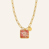 Necklace | Golden Garden Lil - Hexagon Blue