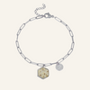 Golden Garden Rhodium - White Bracelet
