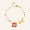Bracelet | Golden Garden Square Blue 