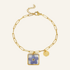 Bracelet | Golden Garden Square Blue 