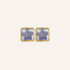 Earring | Teeny Weeny Square Blue 