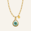 Necklace | Golden Garden Azure Circle 