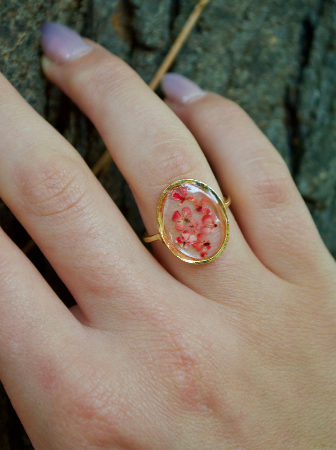 Tiny Garden Ring - Pink