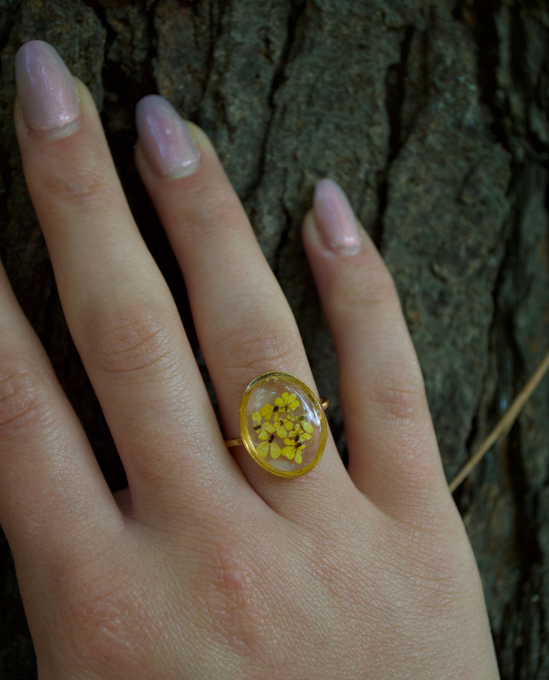 Tiny Garden Ring - Yellow