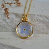 Forget Me Not Circle Kolye