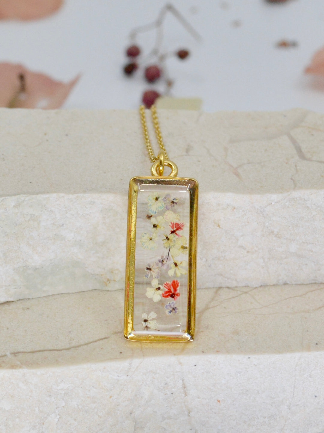 Necklace | Depth of Pink Rectangle