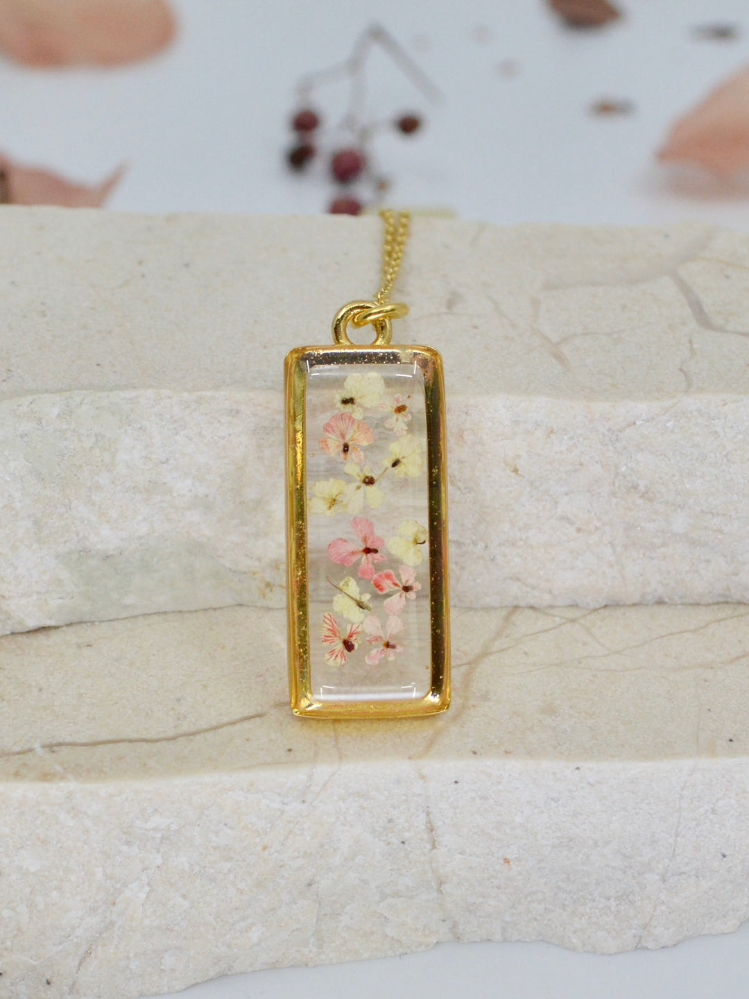 Necklace | Depth of Pink Rectangle