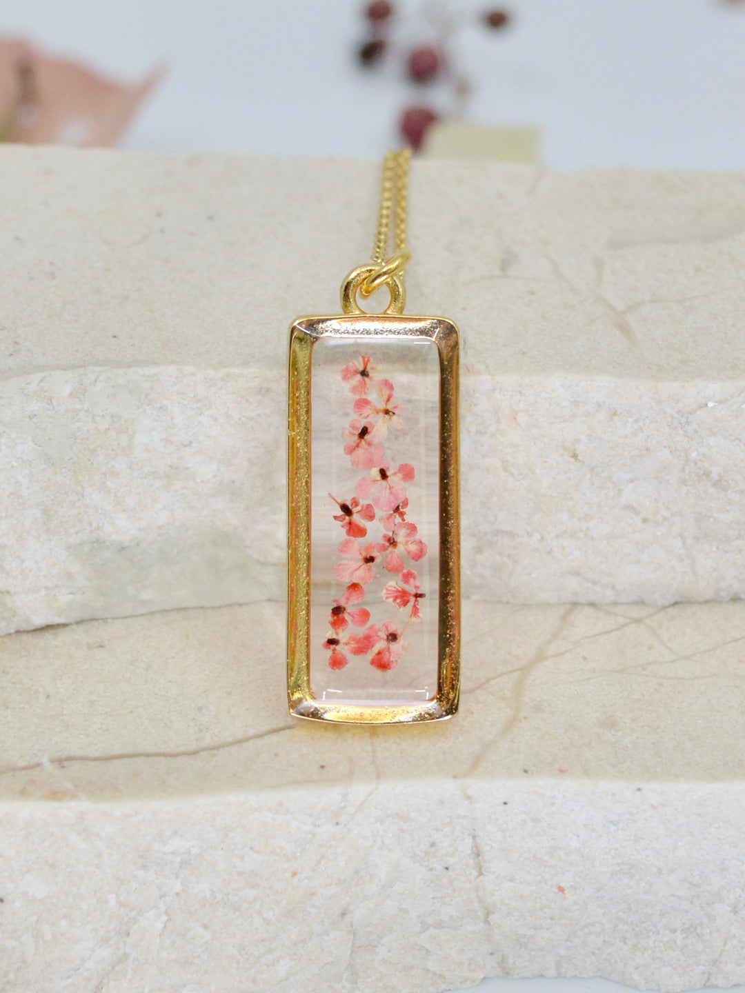 Necklace | Depth of Pink Rectangle