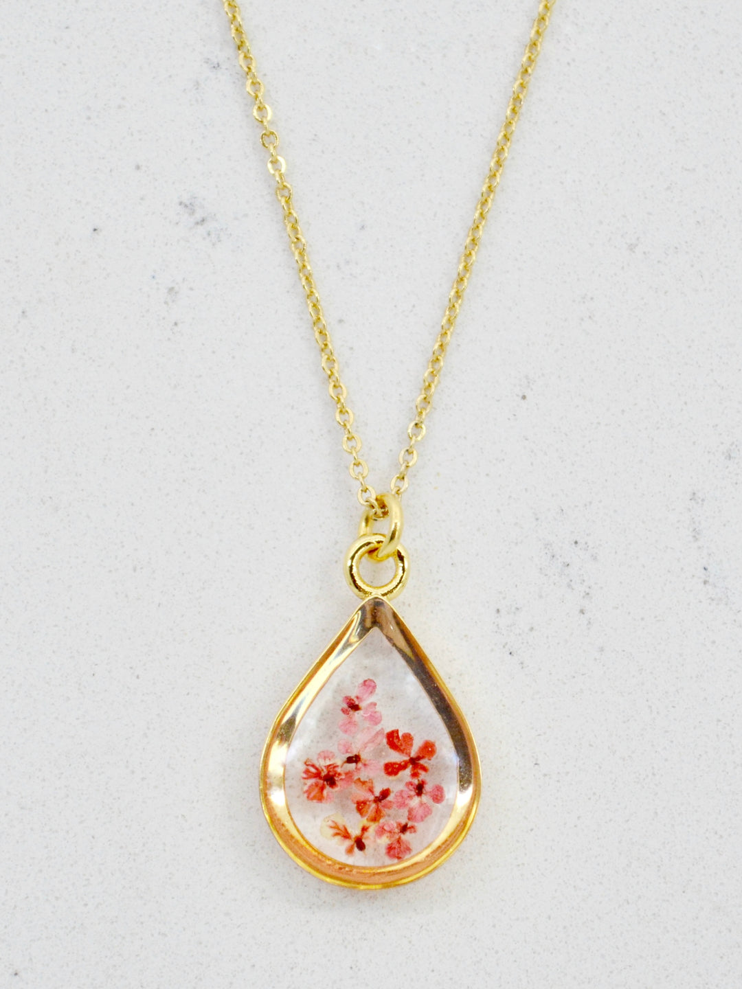 Necklace | Depth of Pink Teardrop