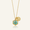 Necklace | Teeny Weeny Hexagon Blue