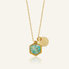 Necklace | Teeny Weeny Hexagon Blue