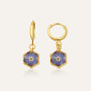Earring | Teeny Weeny Hexagon Drop Blue 