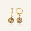 Earring | Teeny Weeny Hexagon Drop Blue 
