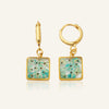 Earring | Teeny Weeny Hexagon Drop Blue 