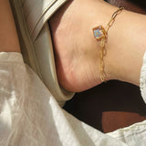 anklet | Golden Garden Hexagon Pink