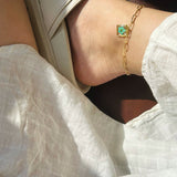 anklet | Golden Garden Hexagon Pink