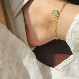 anklet | Golden Garden Hexagon Pink