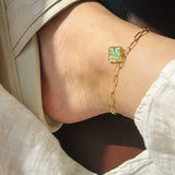 anklet | Golden Garden Hexagon Pink