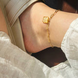 anklet | Golden Garden Hexagon Pink