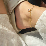 anklet | Golden Garden Hexagon Pink