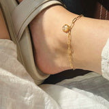 anklet | Golden Garden Hexagon Pink