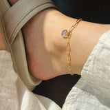 anklet | Golden Garden Hexagon Pink