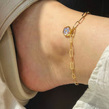 anklet | Golden Garden Hexagon Pink