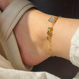 anklet | Golden Garden Hexagon Pink